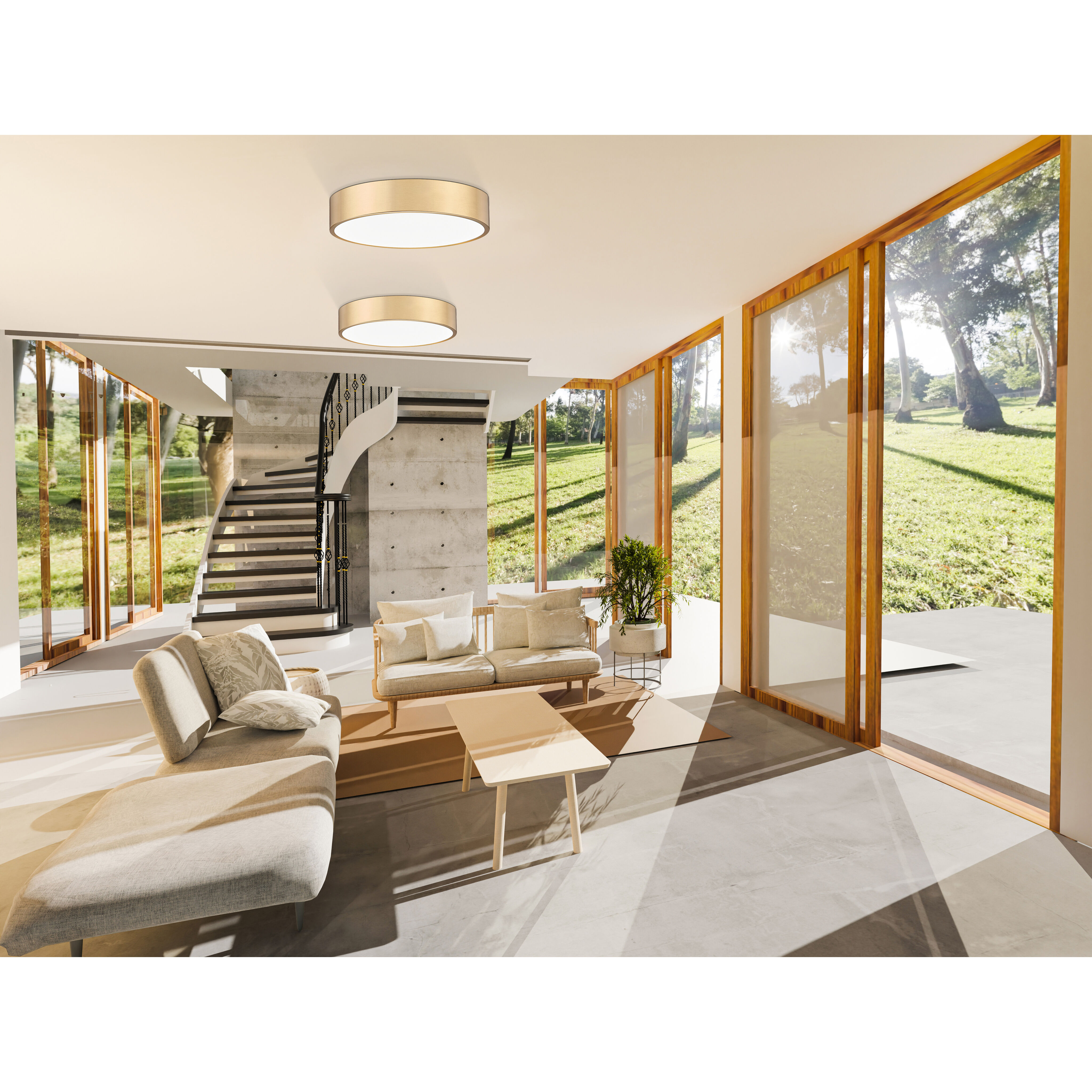 Coronado LED 16 inch Modern Gold Flush Mount Ceiling Light