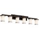 Textile 6 Light 45 inch Dark Bronze Bath Vanity Light Wall Light, Dakota Family, Choices