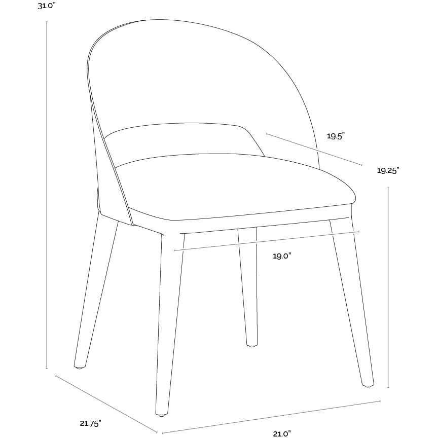 Dezirae Black / Cognac Leather Dining Chair