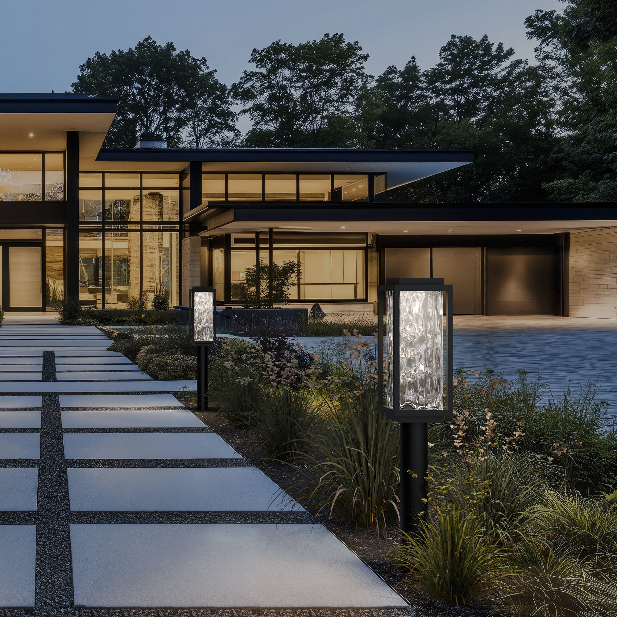 Two If By Sea LED 20.9 inch Black Outdoor Post Lighting