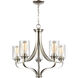 Market Square 5 Light 24 inch Brushed Nickel Chandelier Ceiling Light