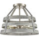 Brigantine 2 Light 15 inch Weathered Driftwood and Satin Nickel Semi Flush Mount Ceiling Light