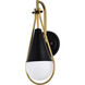 Admiral 1 Light 6.5 inch Matte Black Wall Sconce Wall Light