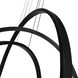 Curva LED 38 inch Black Chandelier Ceiling Light