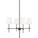 TOB by Thomas O'Brien Baker 4 Light 26 inch Midnight Black Chandelier Ceiling Light