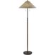 Palmer 62 inch 60.00 watt Black and Walnut Wood Floor Lamp Portable Light 