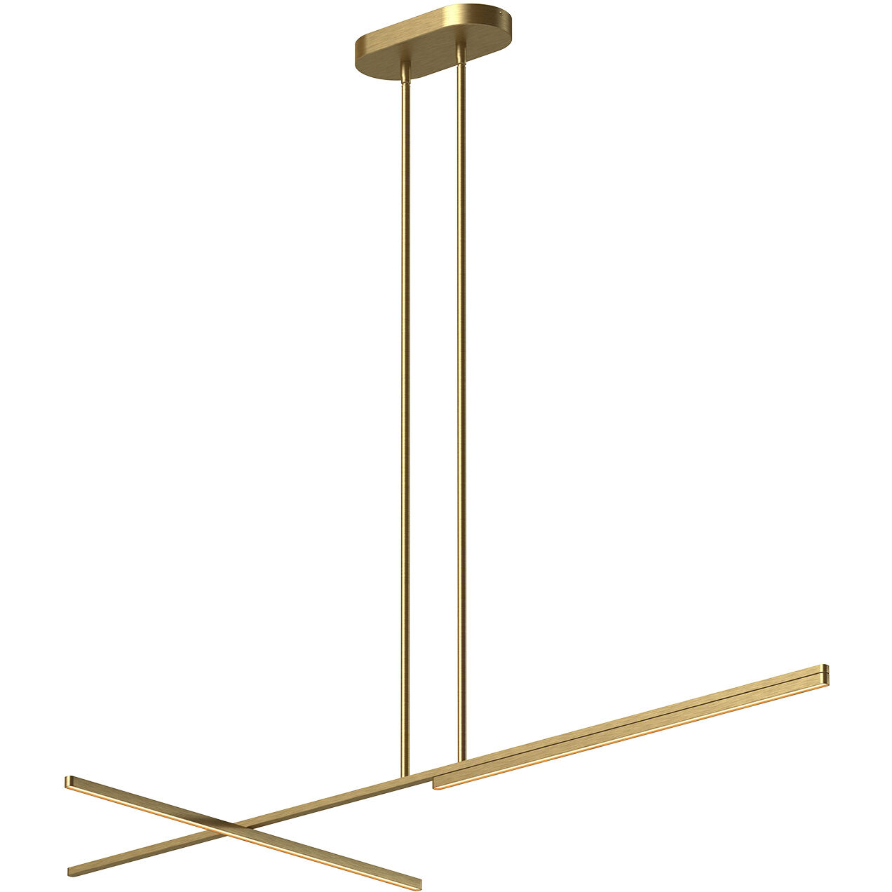 Shift LED 59.88 inch Brushed Gold Linear Pendant Ceiling Light