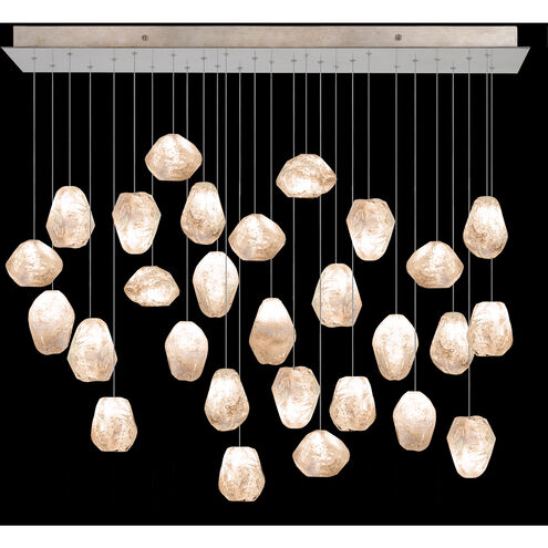 Natural Inspirations 28 Light 54 inch Gold Pendant Ceiling Light in Clear Quartz Studio Glass 4