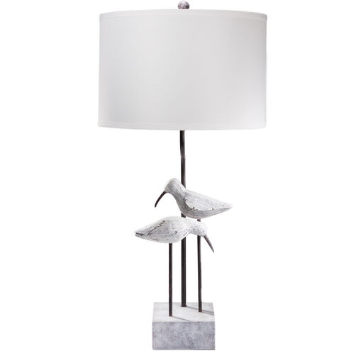 Seagull 31.25 inch 100 watt Distressed White Table Lamp Portable Light