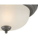 Harmony 1 Light 12 inch Painted Bronze Flush Mount Ceiling Light