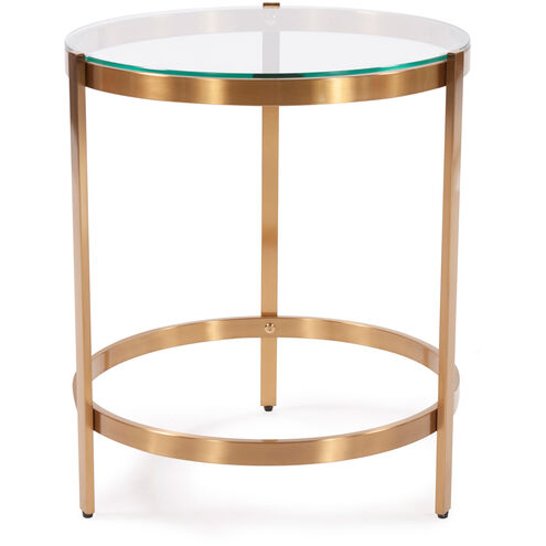 Carter 19 X 16 inch Polished Brass Side Table