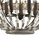 Zanobi 5 Light 24 inch Washed Gray/Malted Rust Chandelier Ceiling Light