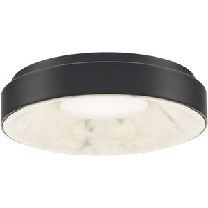Crackle LED 14 inch Black Flush Mount Ceiling Light, dweLED
