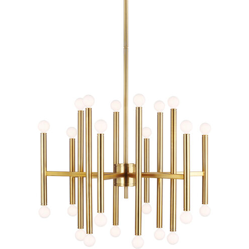 TOB by Thomas O'Brien Beckham Modern 24 Light 29 inch Burnished Brass Chandelier Ceiling Light