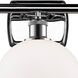 Ballston Athens 3 Light 26 inch Polished Chrome Bath Vanity Light Wall Light in Matte White Glass, Ballston