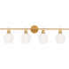 Gene 4 Light 38 inch Brass Wall sconce Wall Light
