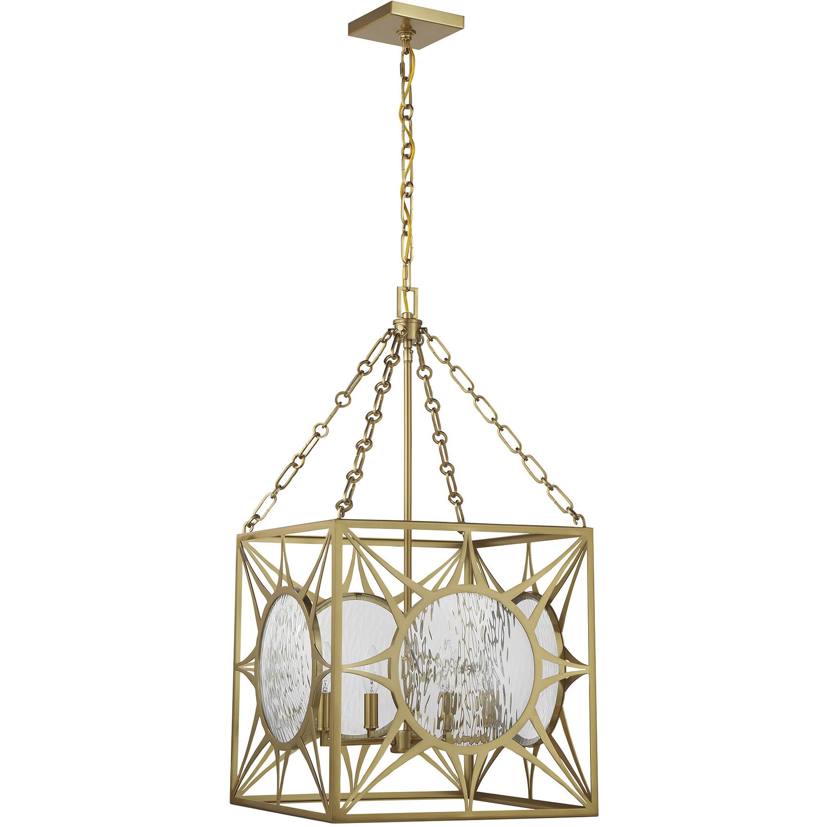Balfour 4 Light 17 inch Warm Brass Pendant Ceiling Light