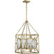 Balfour 4 Light 17 inch Warm Brass Pendant Ceiling Light