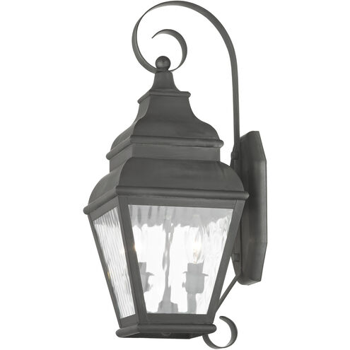 Exeter 2 Light 22 inch Charcoal Outdoor Wall Lantern