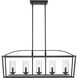 Mercer Island Light Ceiling Light in Clear Glass, Matte Black/Matte Black