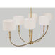 Molvene 6 Light 48 inch Legacy Brass Linear Chandelier Ceiling Light