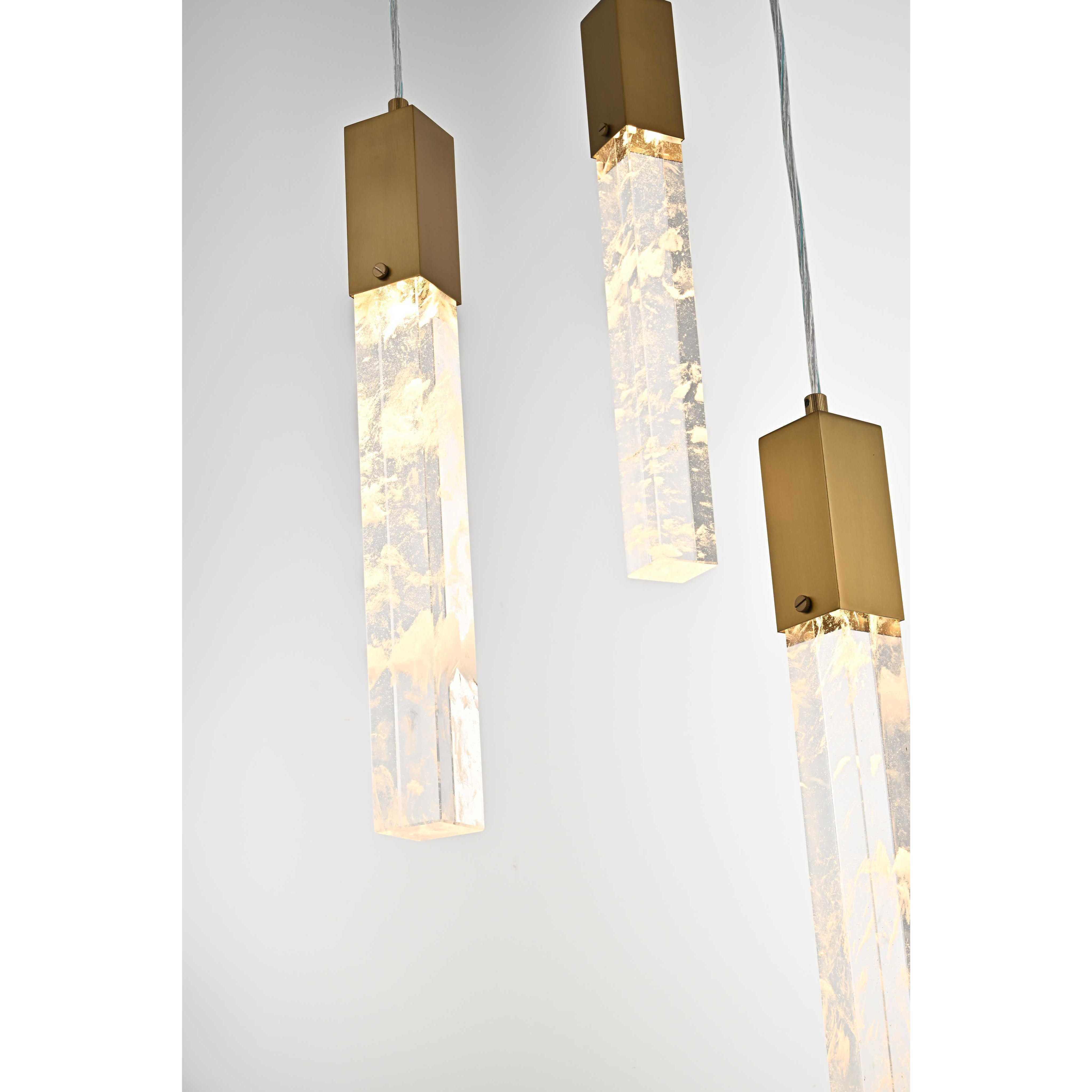 Aurora 13 Light 30 inch Satin Gold Chandelier Ceiling Light