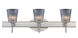 Nico 4 LED 23 inch Satin Nickel Vanity Lighting Wall Light in Clear Stone Glass