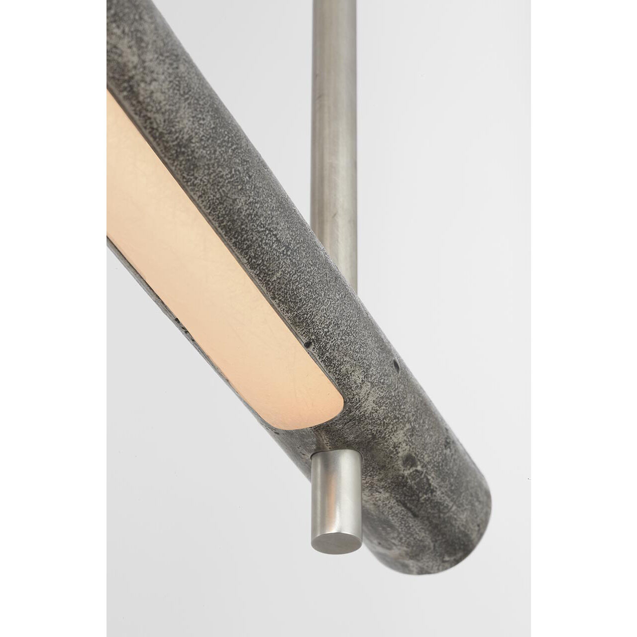 Anne-Marie Barton Stahl Linear Chandelier Ceiling Light in Museum Pewter