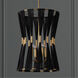 Bianca 4 Light 20 inch Black Rope and Patinaed Brass Foyer Light Ceiling Light