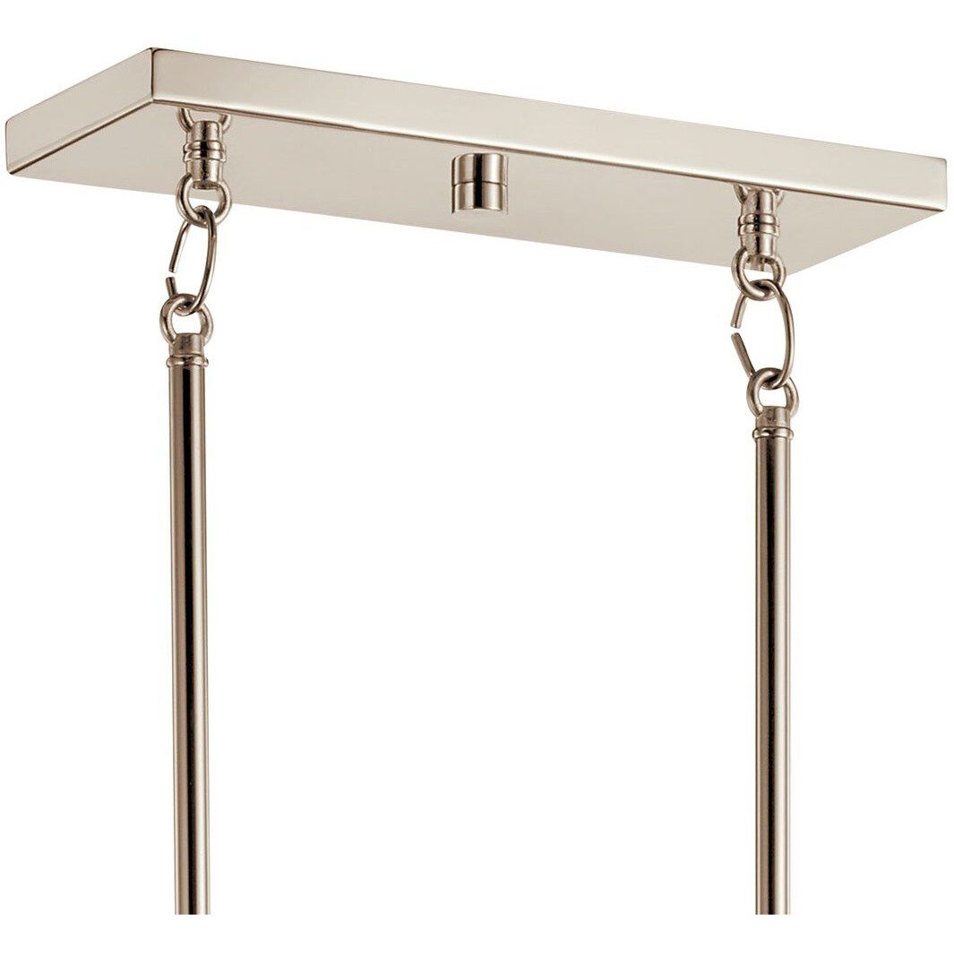 Everett 5 Light 6.5 inch Polished Nickel Chandelier Linear Ceiling Light, Single