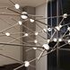Constellation Ursa Major LED 92.75 inch Satin Nickel Chandelier Ceiling Light in 3000K, 20 ft. Cord, White Optical Acrylic