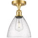 Ballston Dome 1 Light 8 inch Satin Gold Semi-Flush Mount Ceiling Light