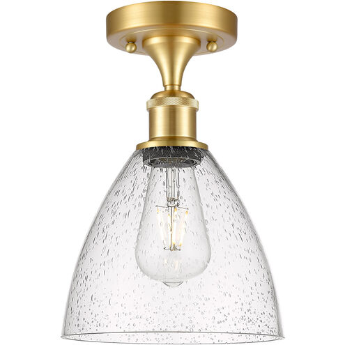 Ballston Dome 1 Light 8 inch Satin Gold Semi-Flush Mount Ceiling Light