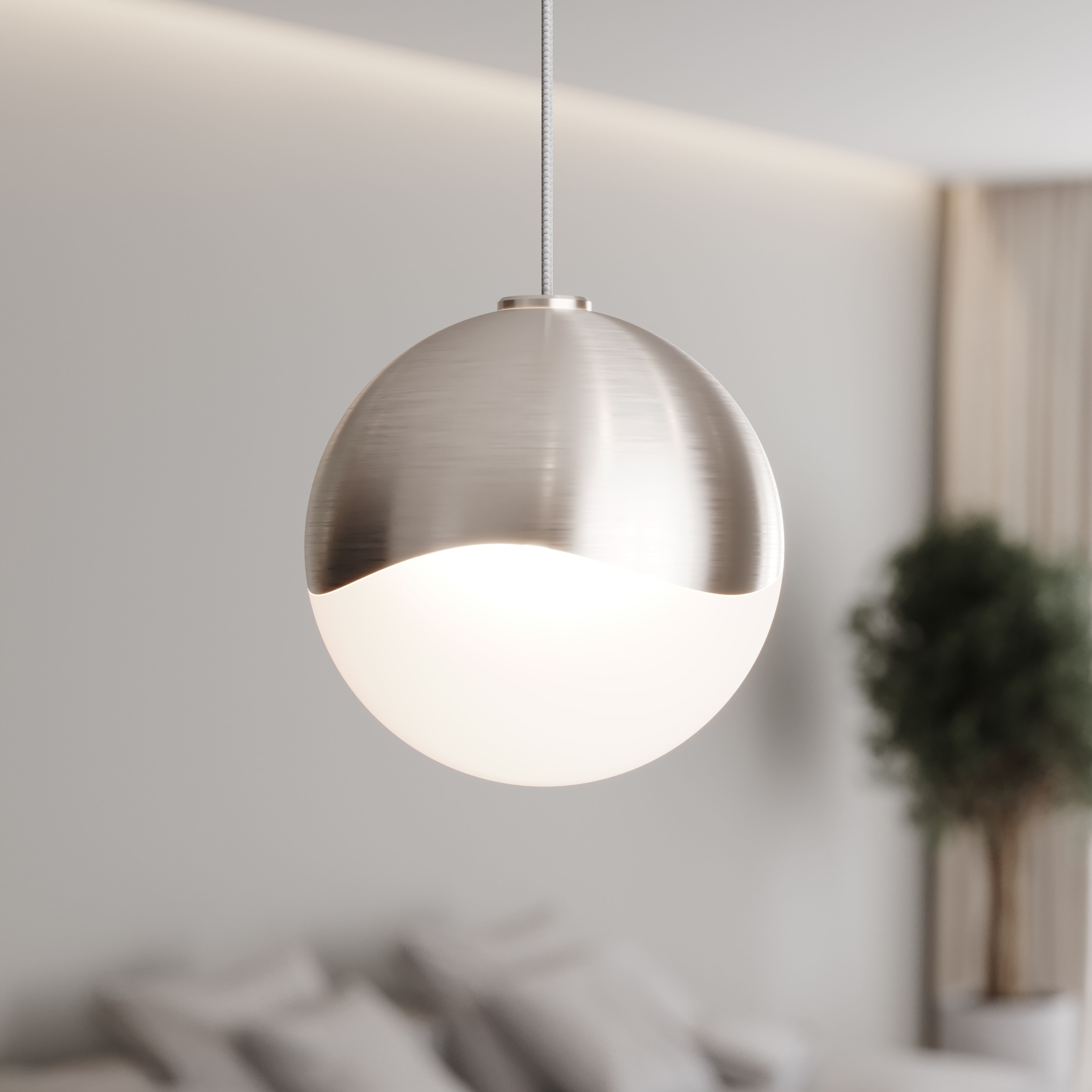 Grapes LED 3.25 inch Satin Nickel Pendant Ceiling Light in Medium