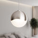 Grapes LED 3 inch Satin Nickel Pendant Ceiling Light in White Glass