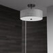Everly 3 Light 14.25 inch Matte Black with Grey Semi-Flush Mount Ceiling Light