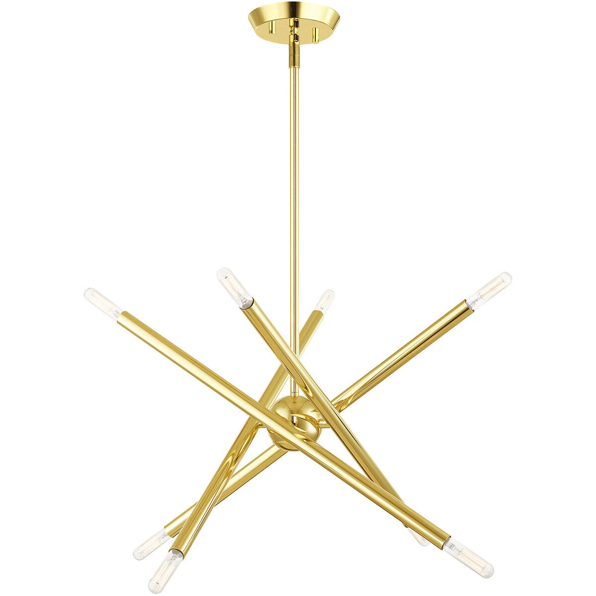 Soho 8 Light 20 inch Polished Brass Chandelier Ceiling Light