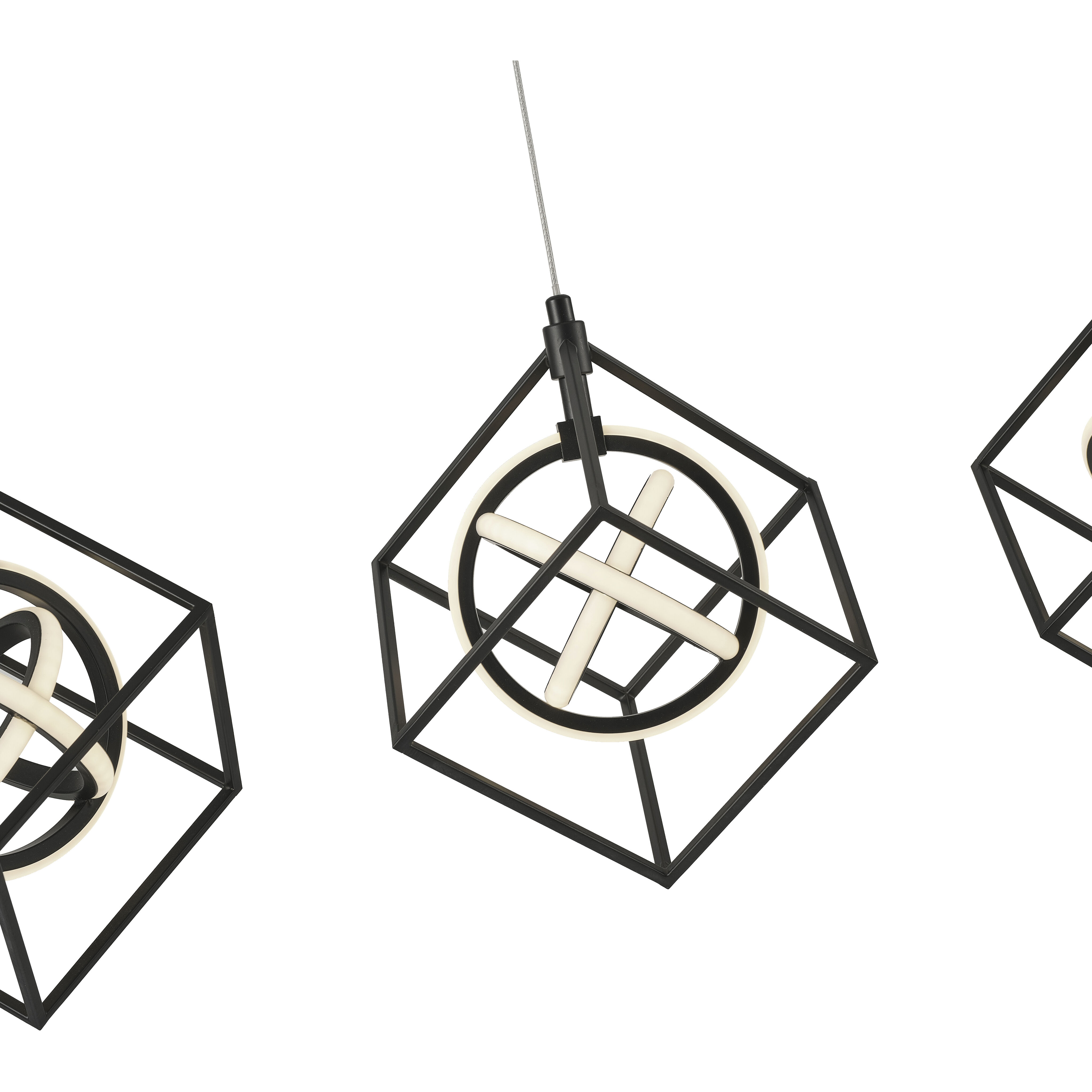 Tulip LED 44.48 inch Matte Black Island Light Ceiling Light 