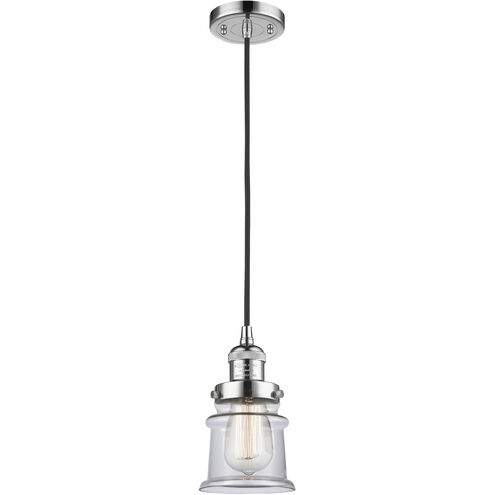Franklin Restoration Canton LED 6 inch Polished Chrome Mini Pendant Ceiling Light in Clear, Franklin Restoration