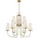 Wilkes 9 Light 36 inch Warm Brass Chandelier Ceiling Light