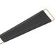 Zephyr 60 inch Aged Brass with Black Leather Blades Ceiling Fan