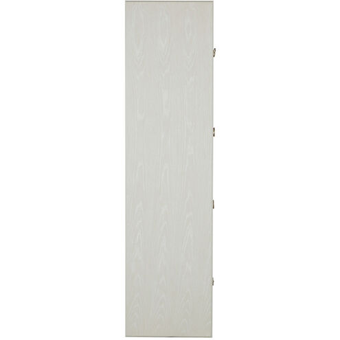 Strella Stainless Champagne / Cerused White Cabinet