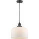 Franklin Restoration Bell LED 12 inch Matte Black Mini Pendant Ceiling Light in Matte White, Franklin Restoration
