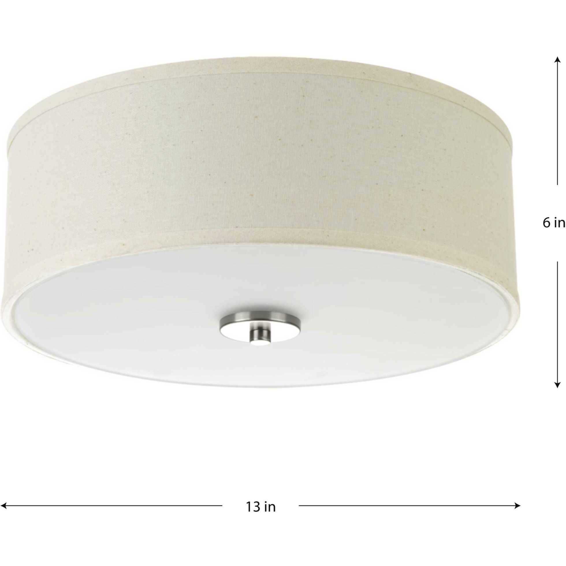 Inspire LED LED 13 inch Brushed Nickel Flush Mount Ceiling Light, Progress LED