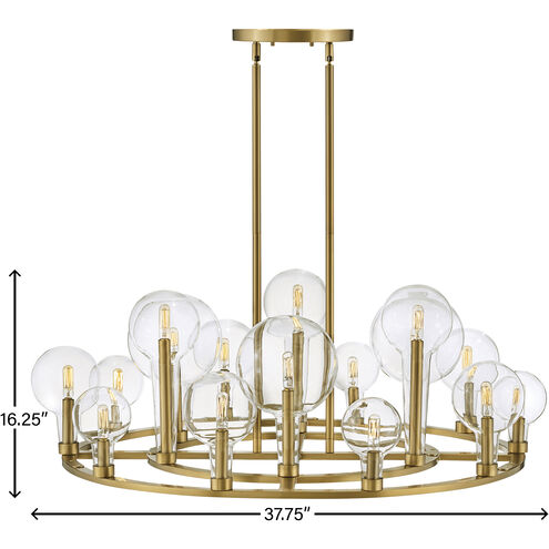 Alchemy 16 Light 37.75 inch Lacquered Brass Indoor Chandelier Ceiling Light