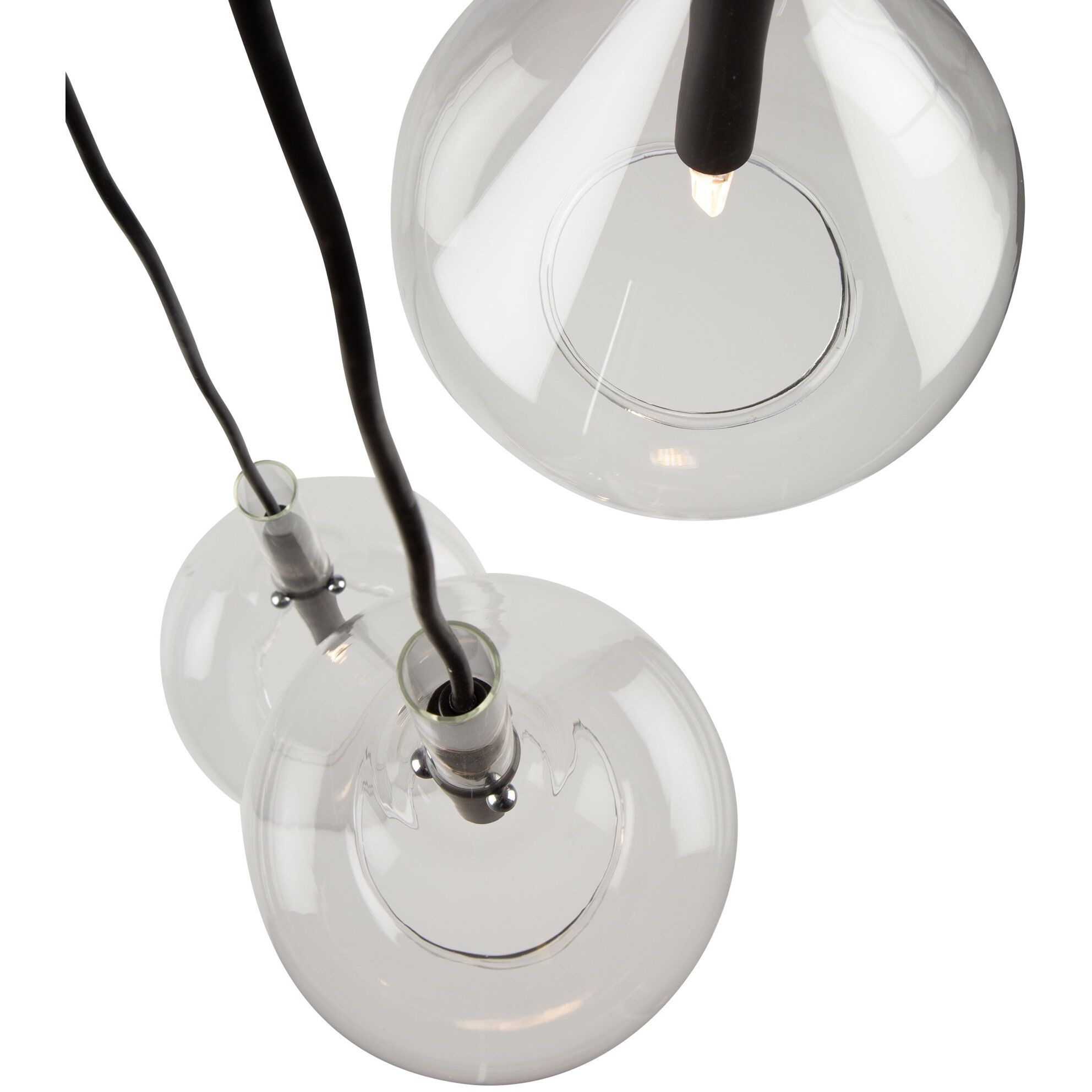 Conic 3 Light 15.4 inch Black Multi Light Pendant Ceiling Light