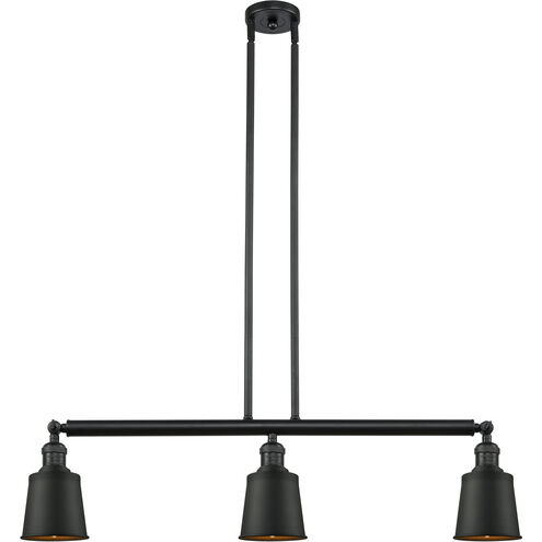 Franklin Restoration Addison 3 Light 38 inch Matte Black Island Light Ceiling Light, Franklin Restoration