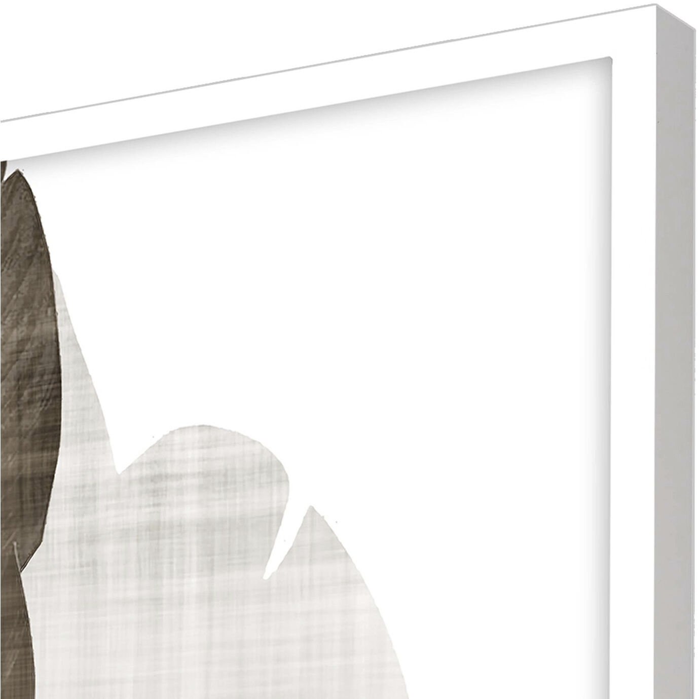 Earthy Palm Brown and White Framed Art