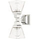 Mission 2 Light 5 inch Polished Chrome Sconce Wall Light