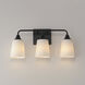Hudson 3 Light 20.5 inch Black Bath Vanity Wall Light in Satin White